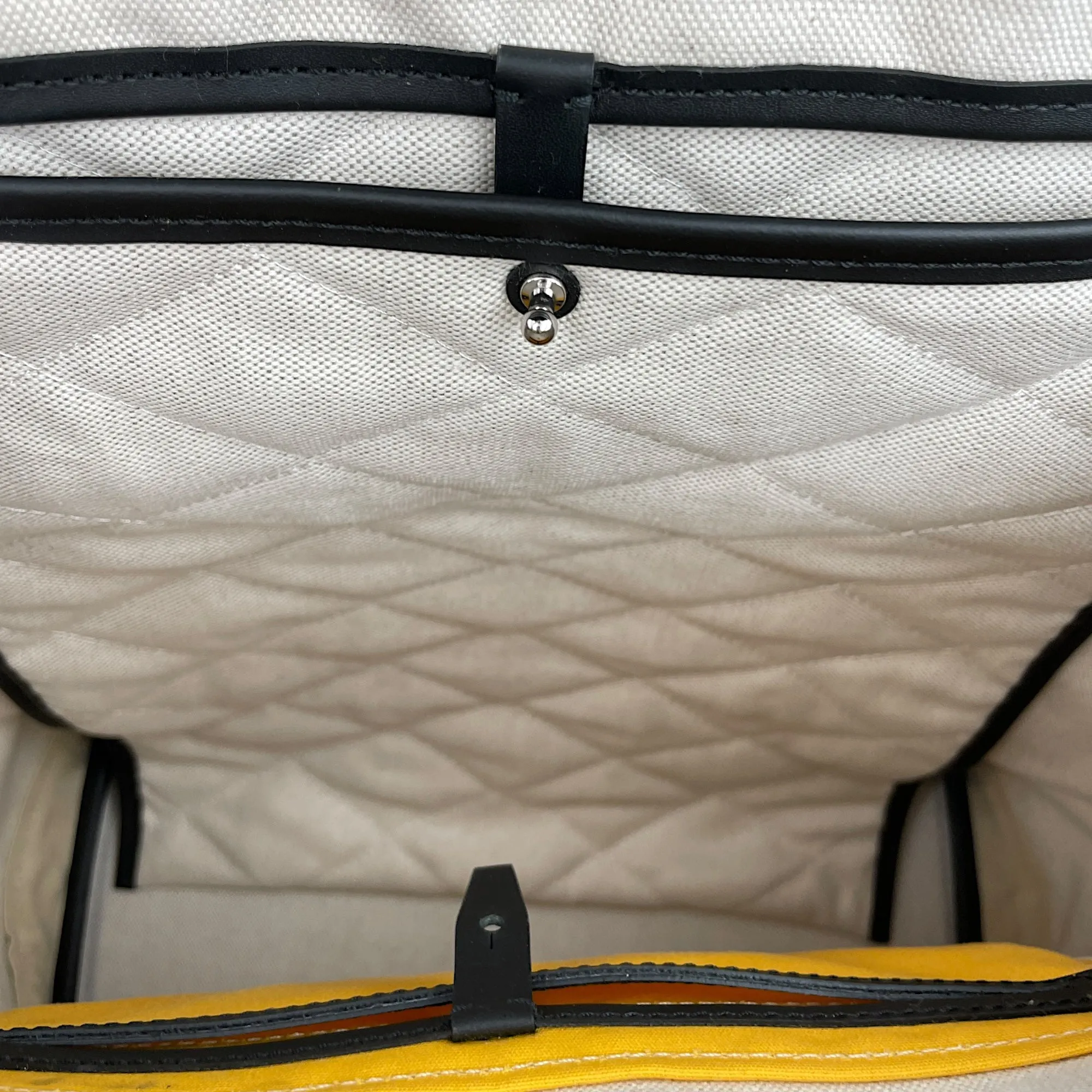 Sac Alphin Backpack MM Black Backpack in Goyardine canvas, calf, Silver hardware