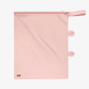 Sac imperméable rose pour couches réutilisables et vêtements humides, bébé || Waterproof pink bag for reusable diapers and wet clothes, baby