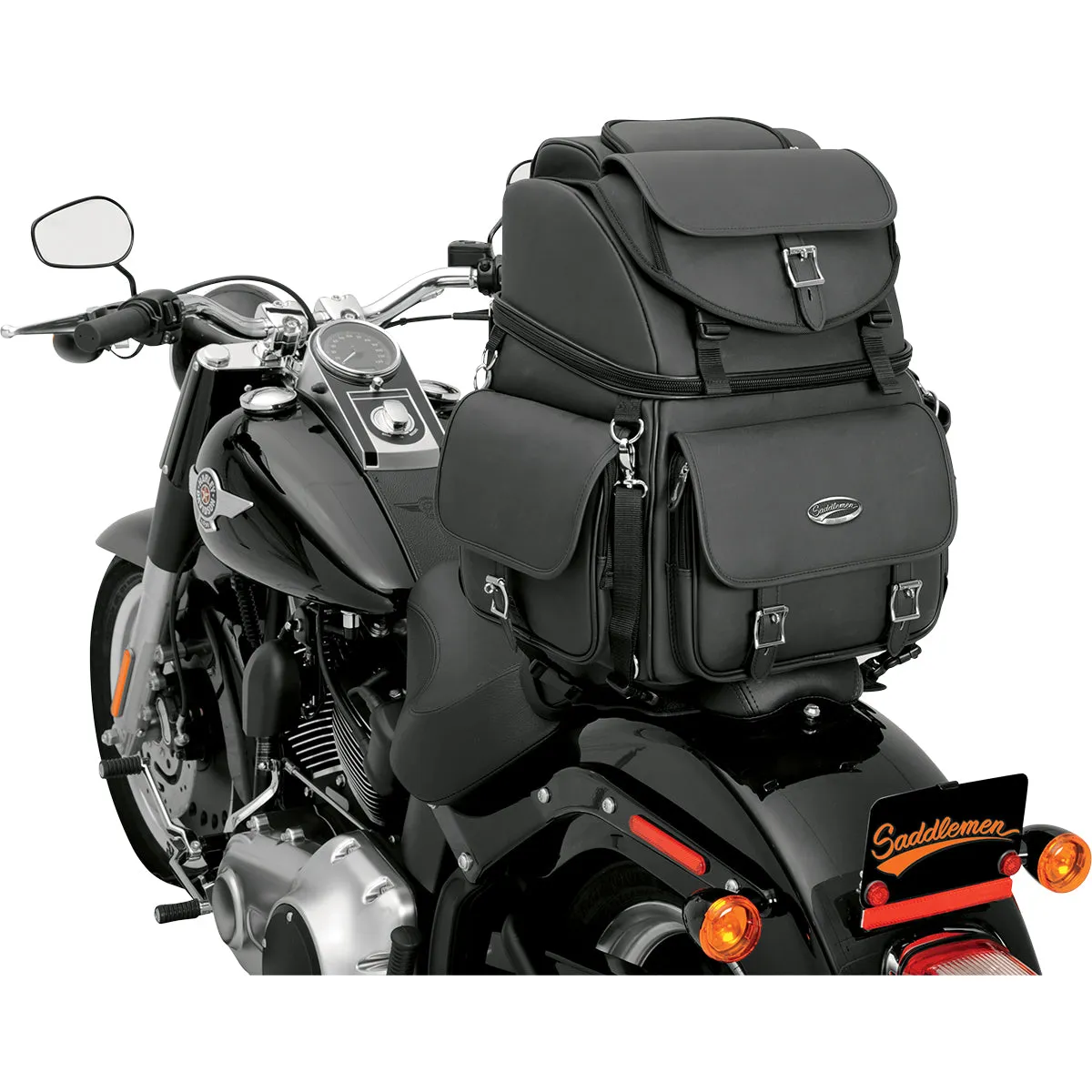 SADDLEMEN BR3400EX Combination Backrest, Backseat, and Sissy Bar Bag
