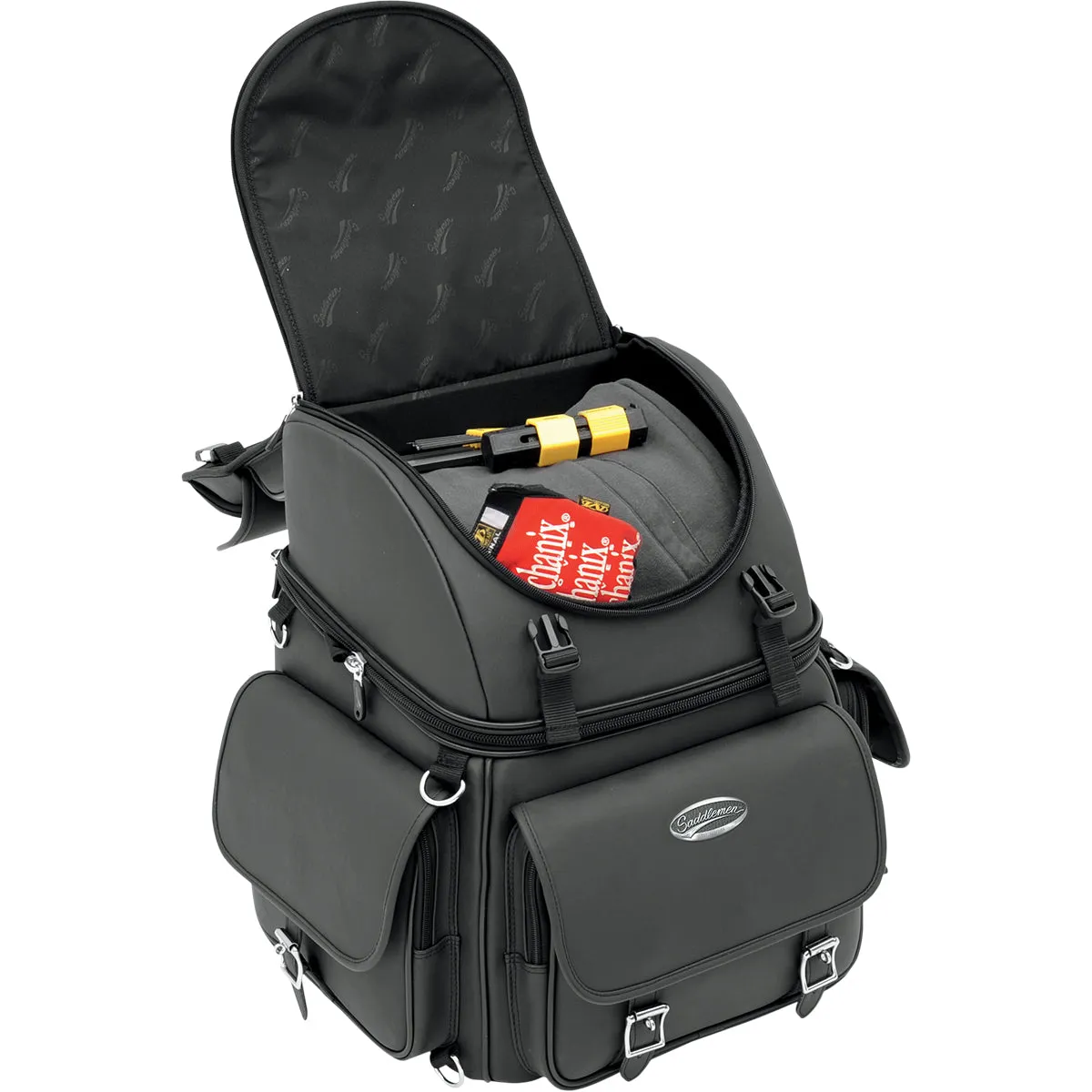 SADDLEMEN BR3400EX Combination Backrest, Backseat, and Sissy Bar Bag