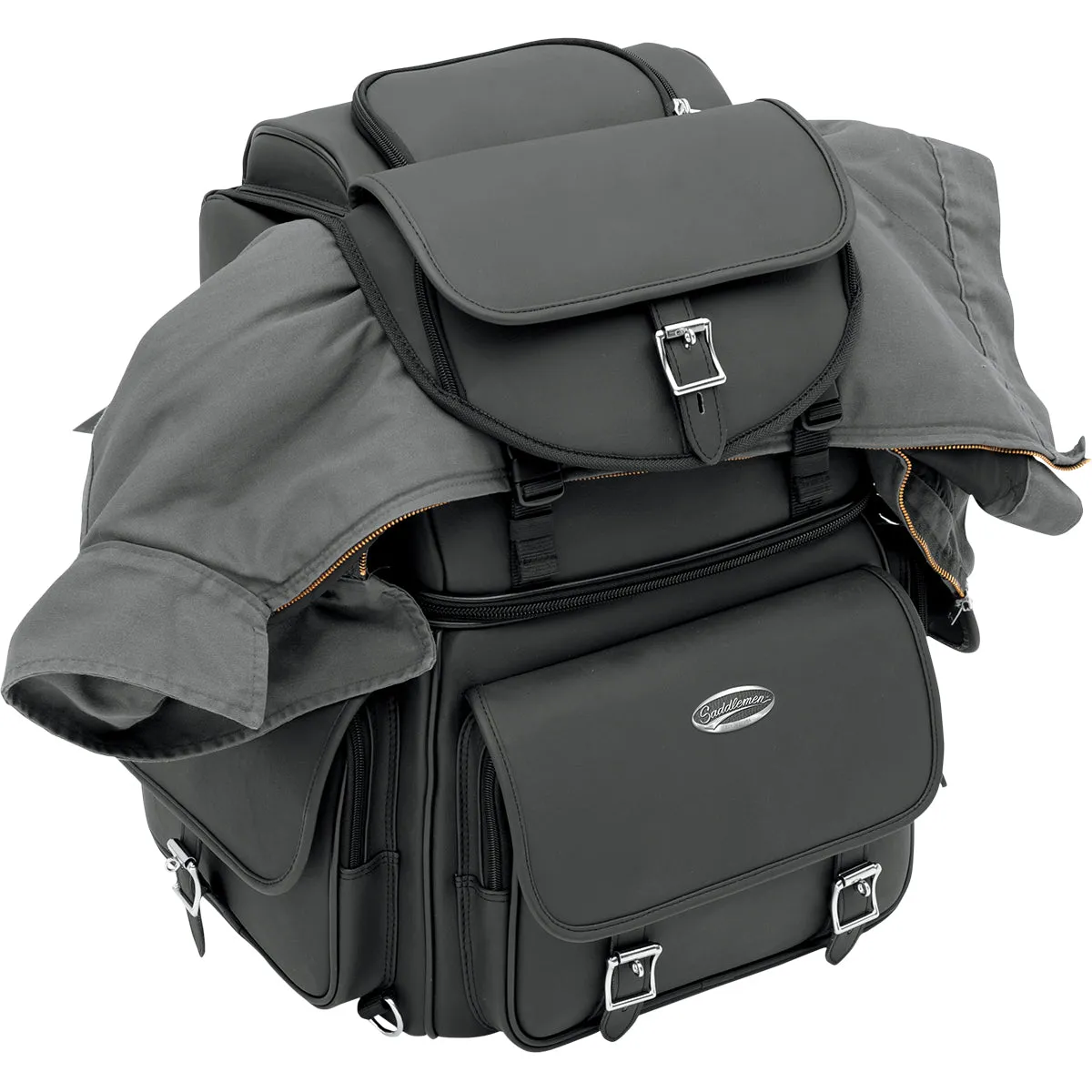 SADDLEMEN BR3400EX Combination Backrest, Backseat, and Sissy Bar Bag