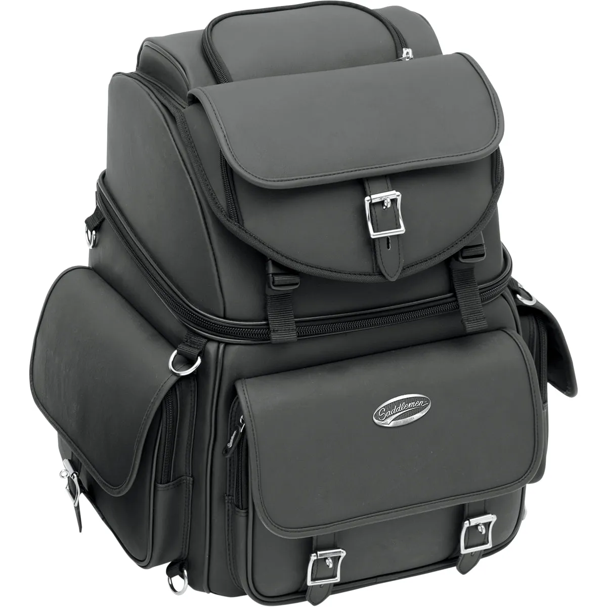 SADDLEMEN BR3400EX Combination Backrest, Backseat, and Sissy Bar Bag