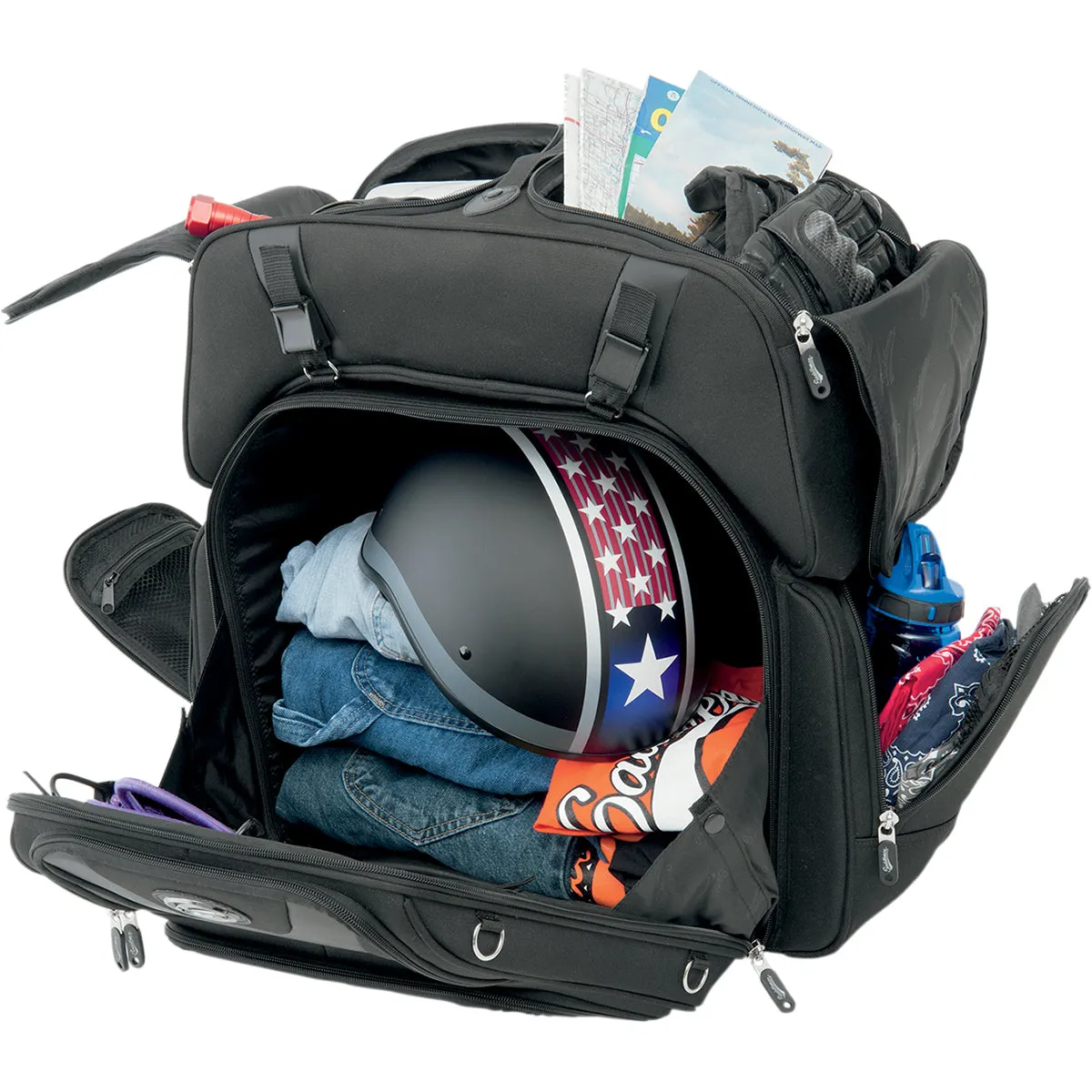 SADDLEMEN FTB3600 Sport Sissy Bar and Combo Bag