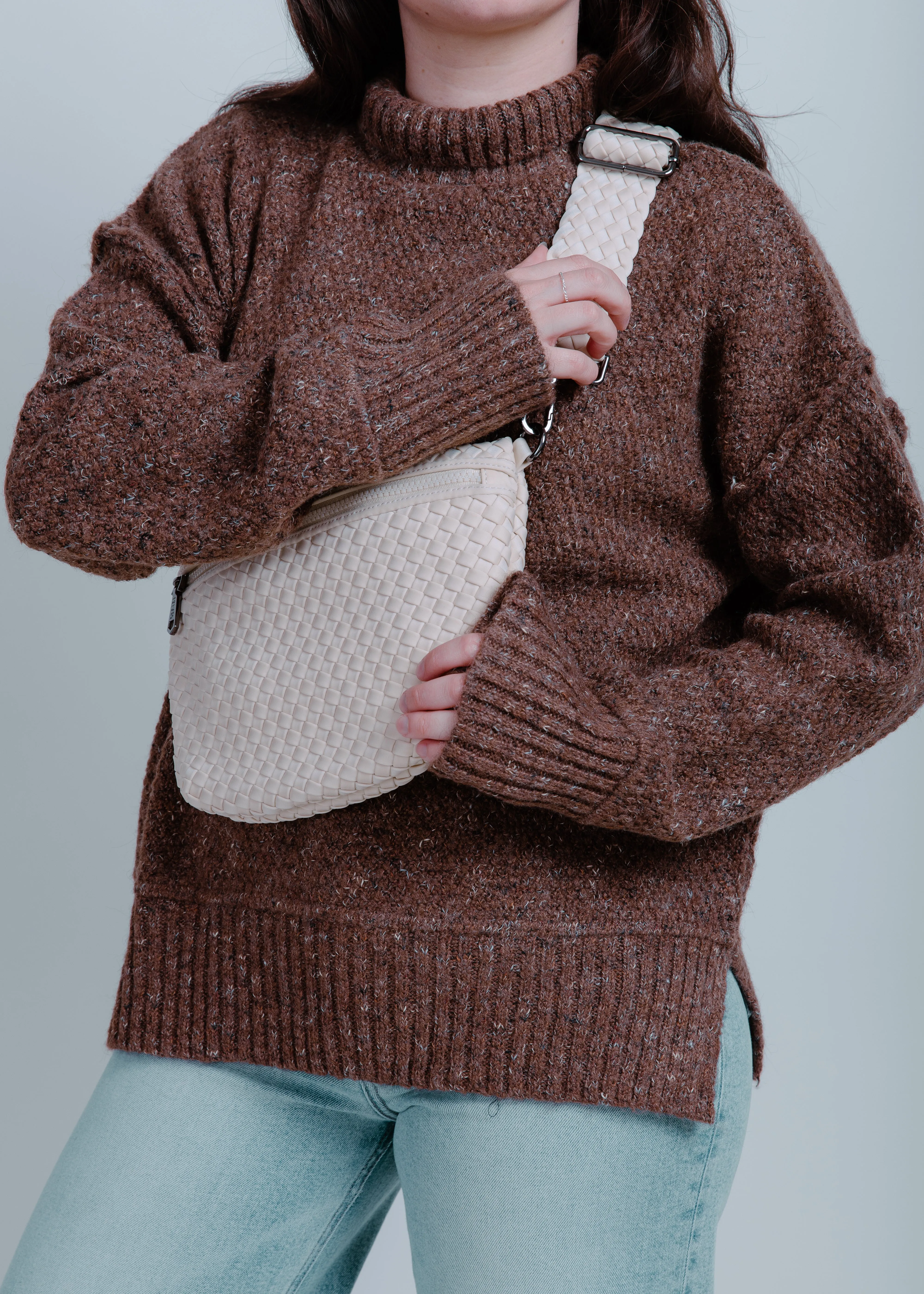 Sadie Woven Crossbody - Cream