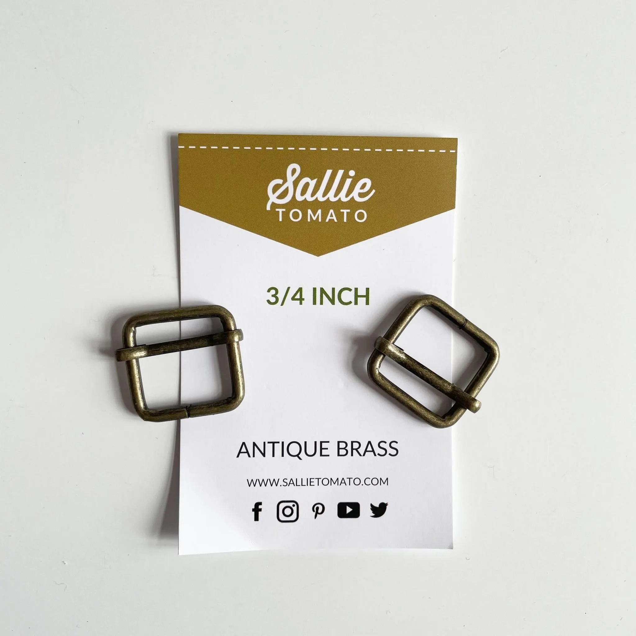 Sallie Tomato : Two Slider Buckles - 3/4 inch