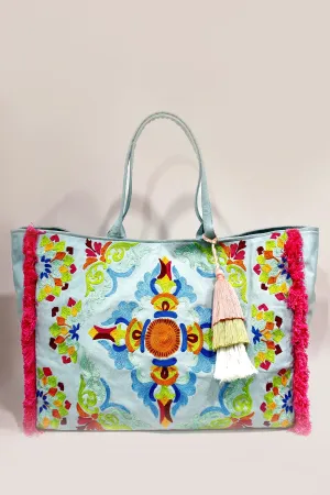 Sandrine Beach Bag Turquoise