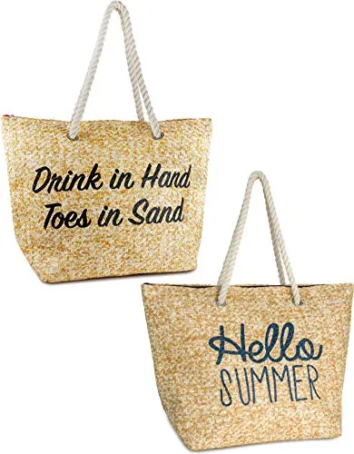 Sayings Beach Tote by Funky Junque