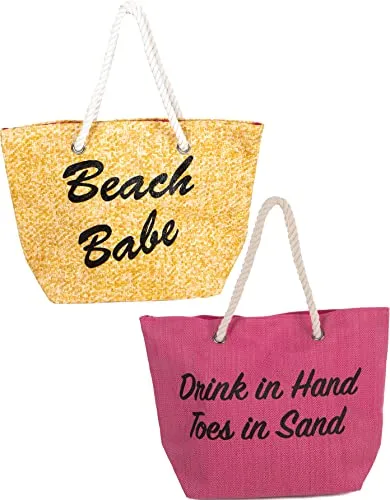 Sayings Beach Tote by Funky Junque