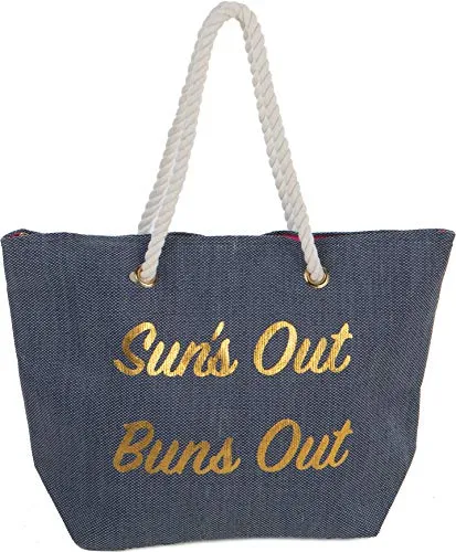 Sayings Beach Tote by Funky Junque