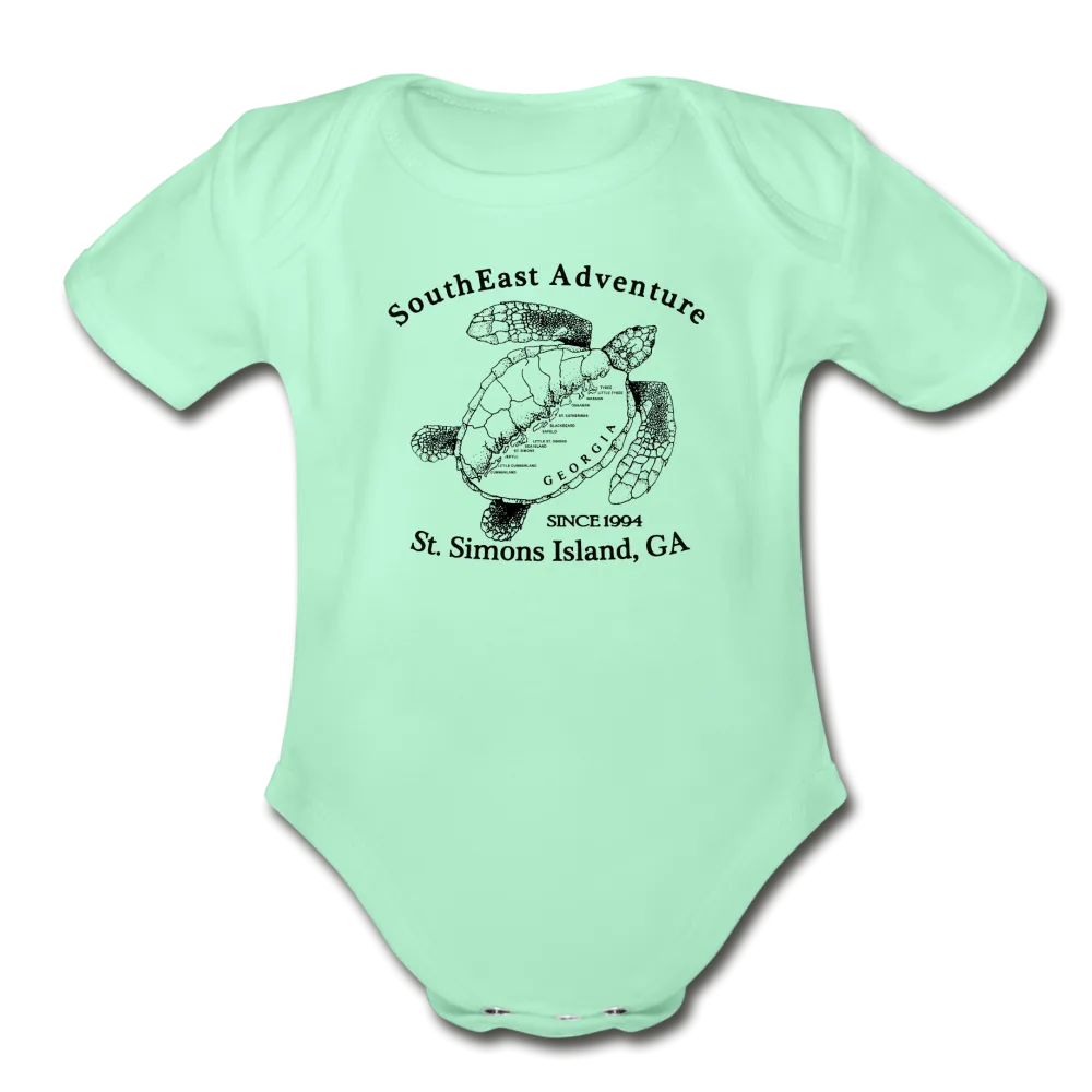 SEA Turtle Logo Organic Baby Bodysuit