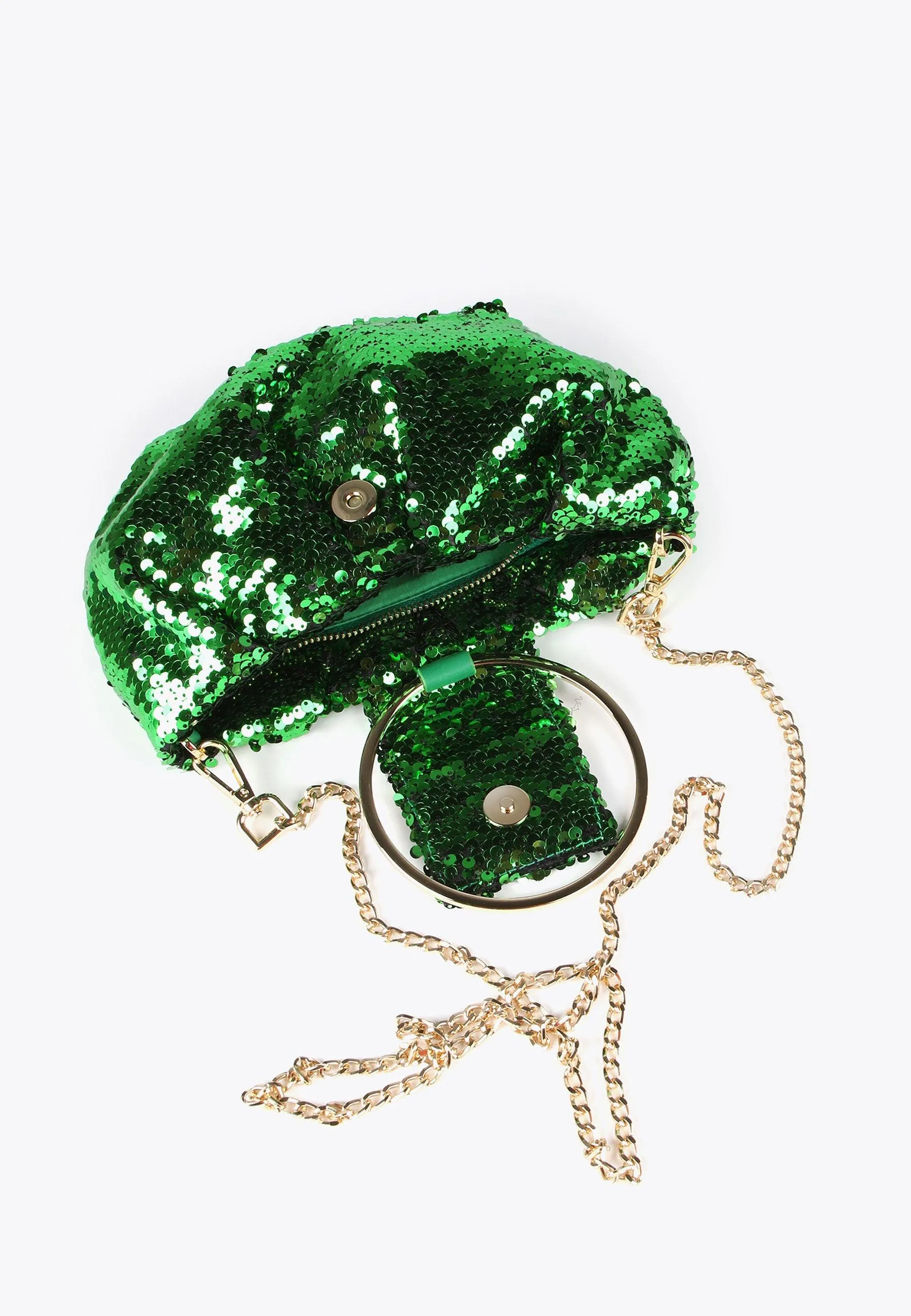 Sequinned evening bag