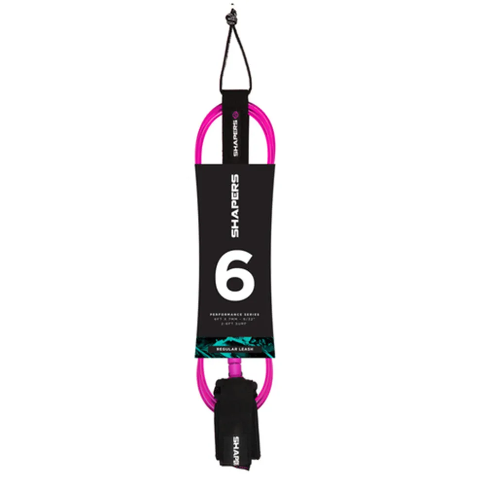 SHAPERS 6FT REGULAR SURF LEASH PINK