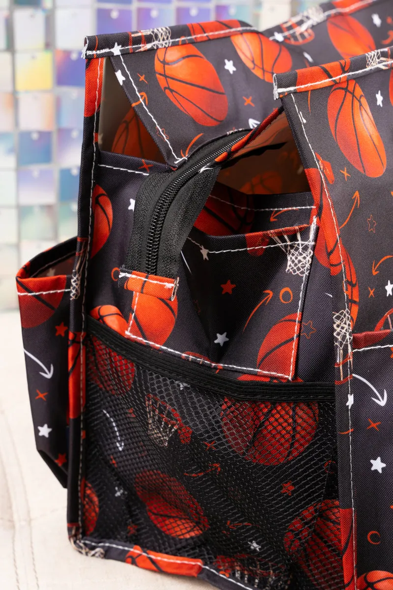 Shooting Hoops Utility Tote with Black Trim