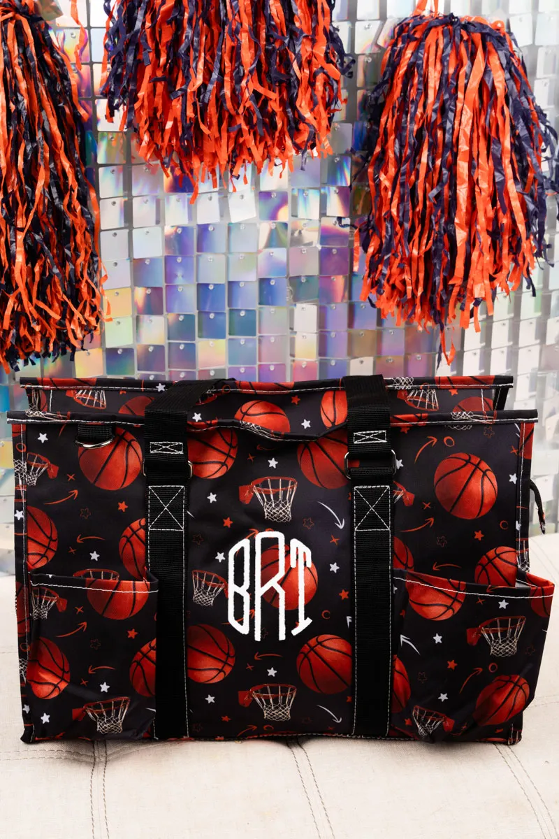 Shooting Hoops Utility Tote with Black Trim