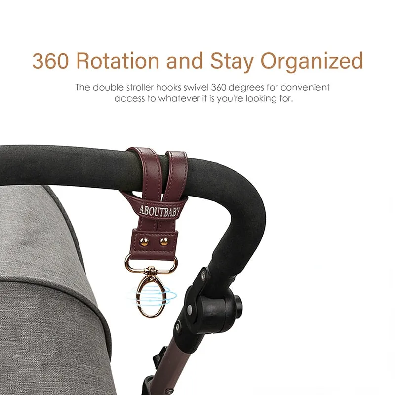 Sian Leather Stroller Clips