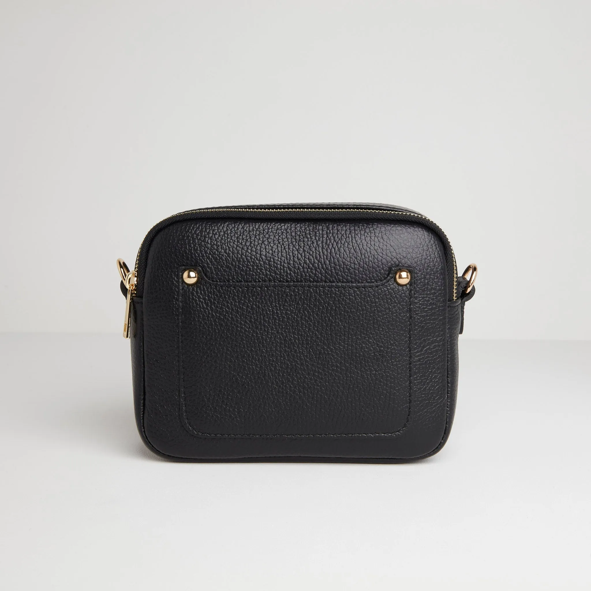Sienna Crossbody Bag in Black with Pink and Orange Boho Strap