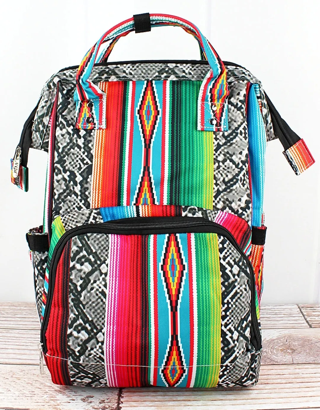 Slithering Serape Diaper Bag Backpack