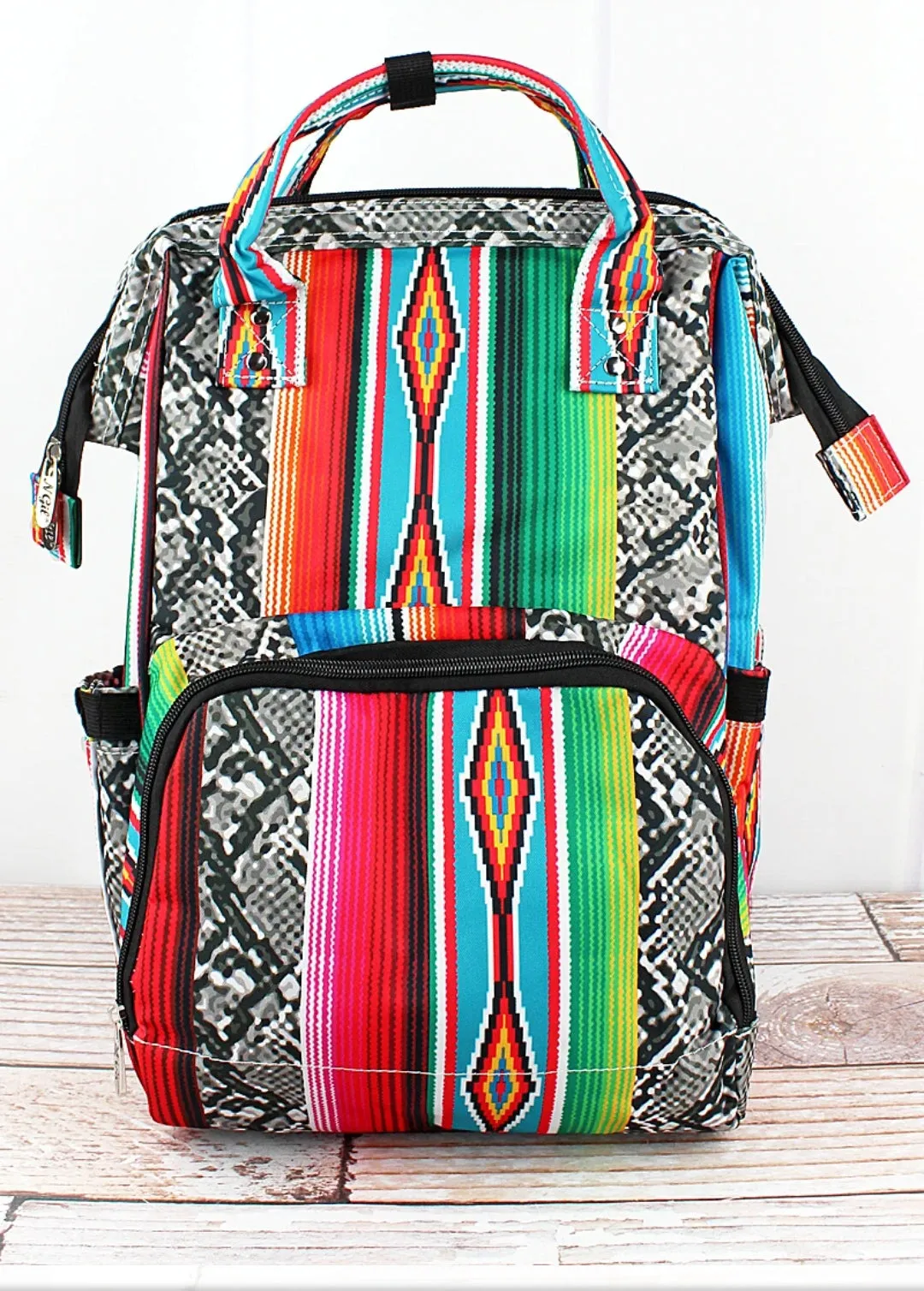 Slithering Serape Diaper Bag Backpack