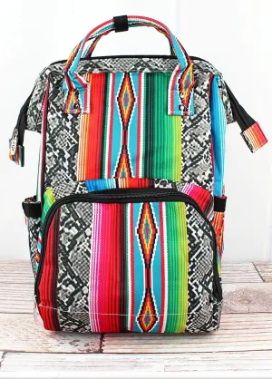 Slithering Serape Diaper Bag Backpack