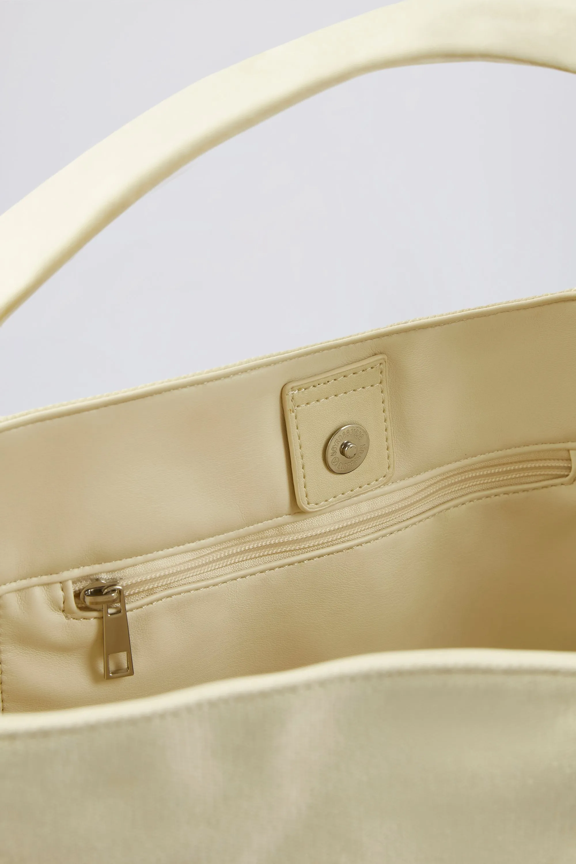 Sporty Oversized Tote Bag in Bone
