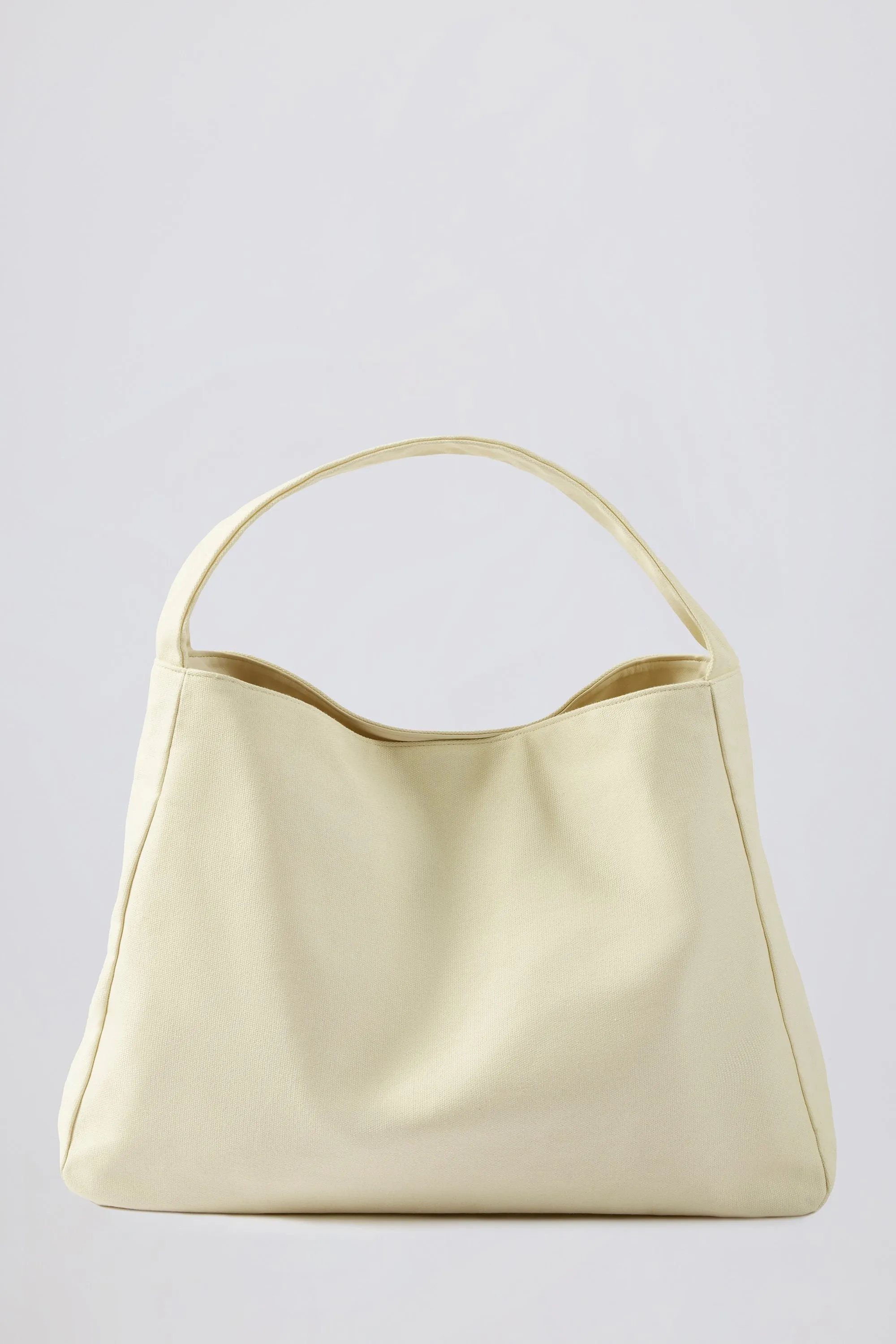 Sporty Oversized Tote Bag in Bone