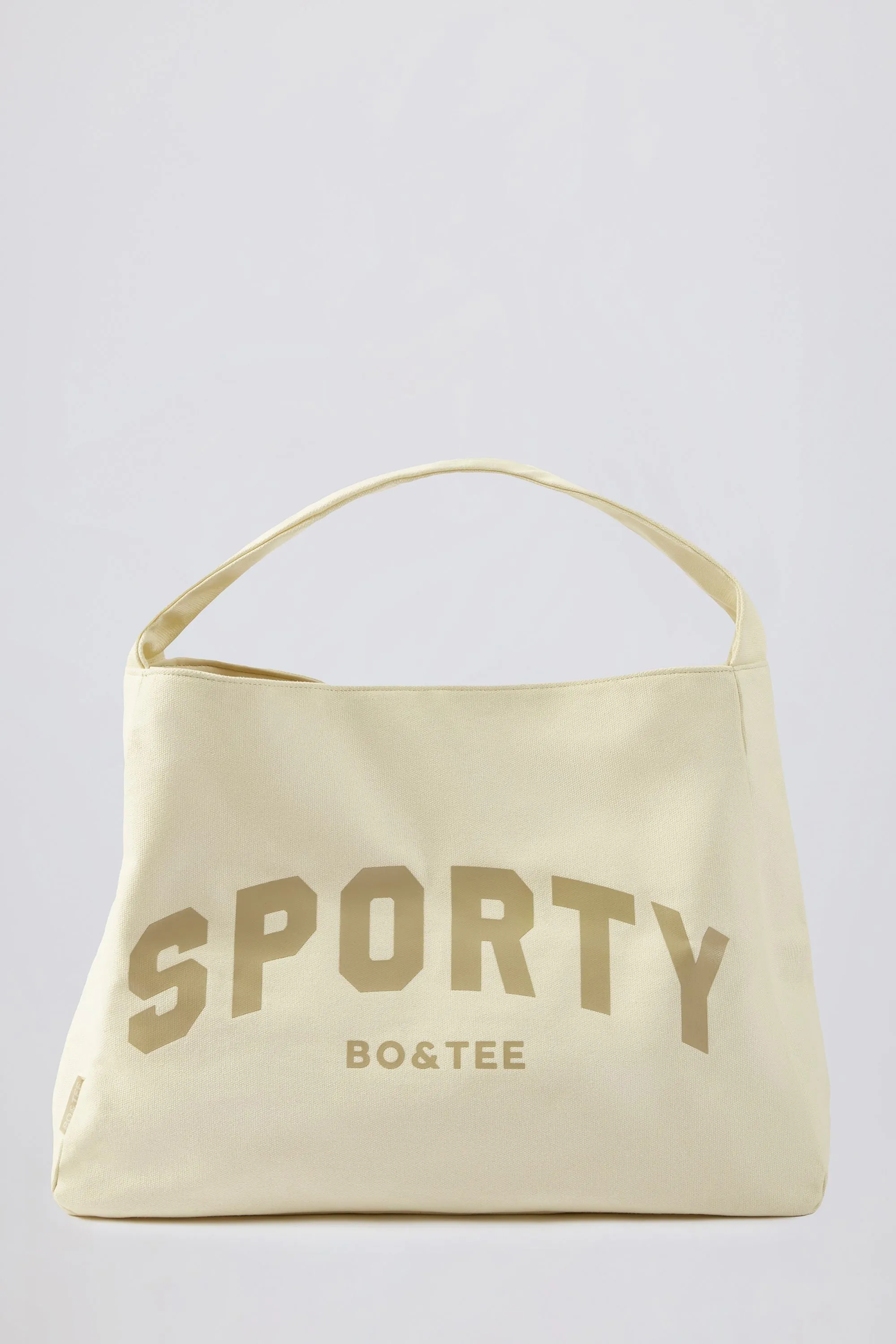 Sporty Oversized Tote Bag in Bone