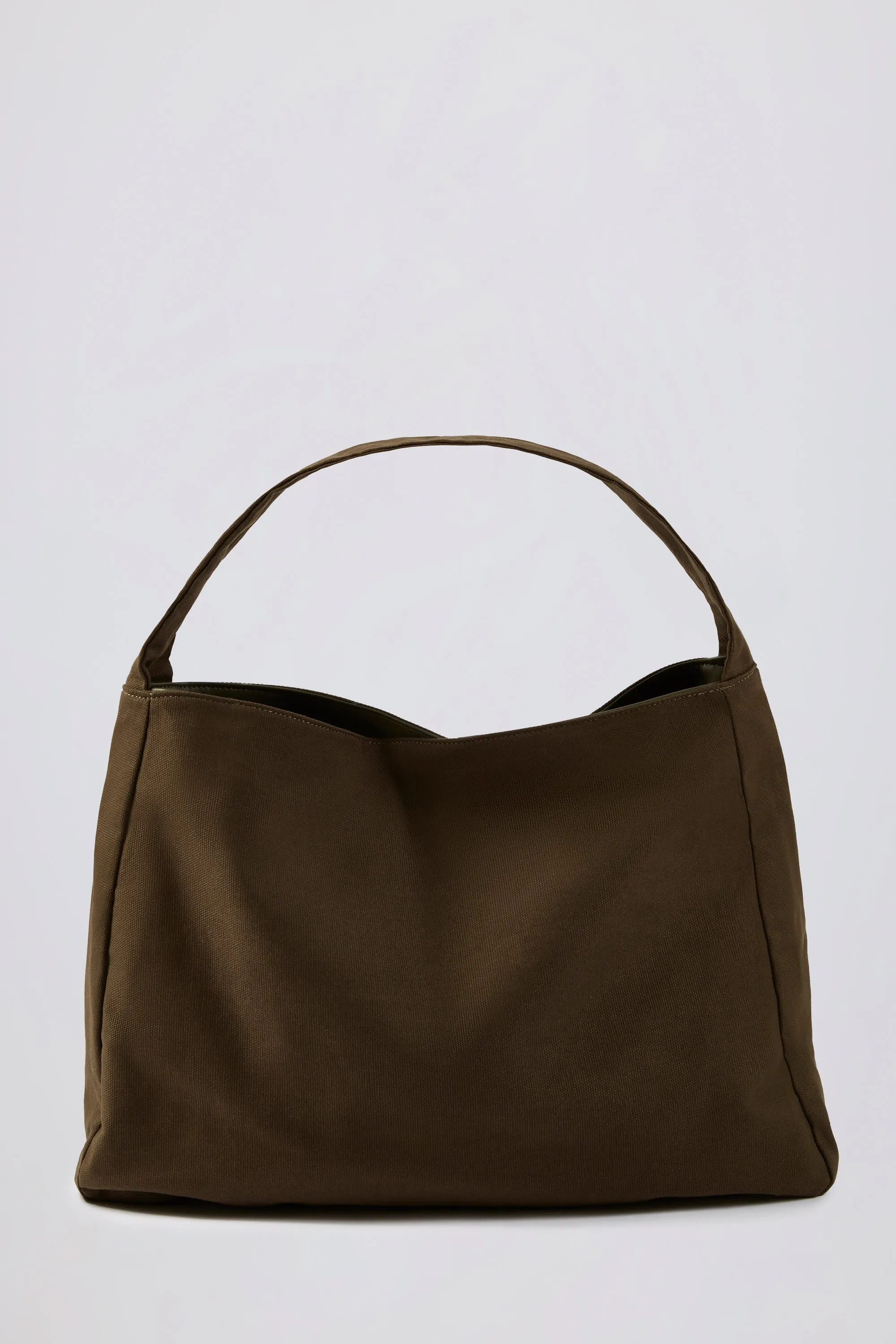 Sporty Oversized Tote Bag in Espresso