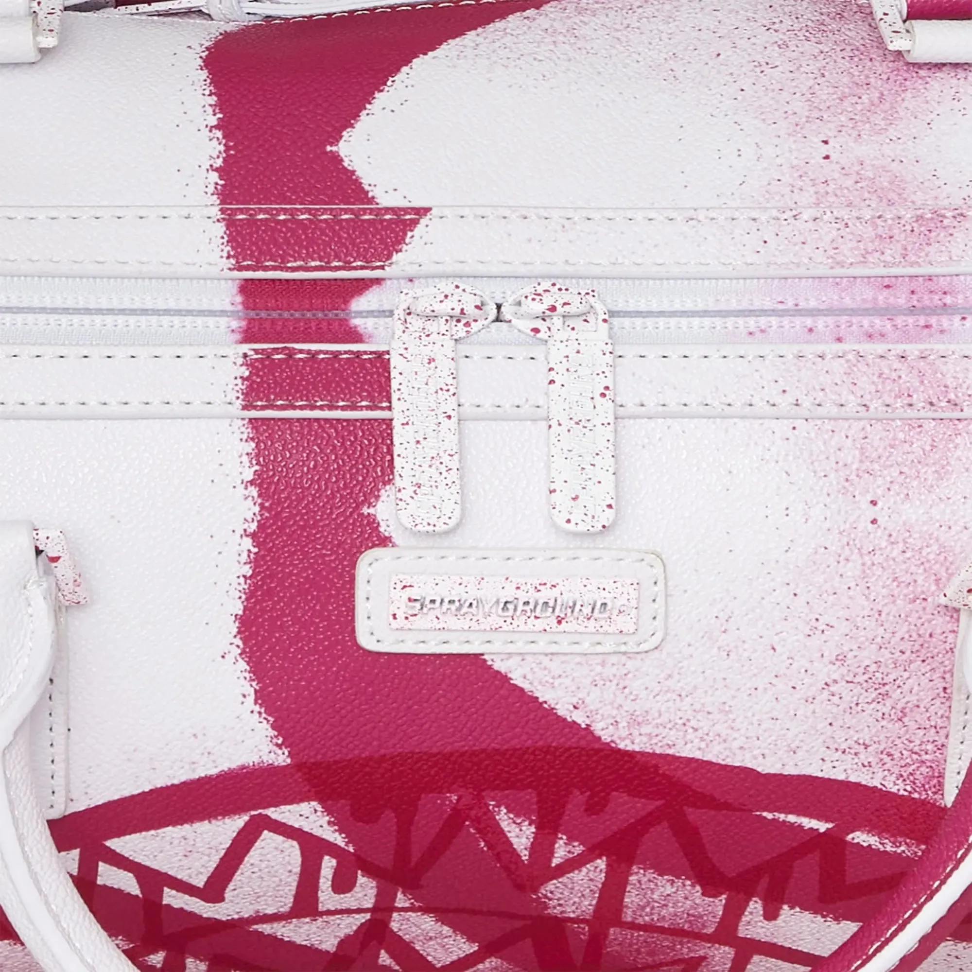 SprayGround Men Pink Vandal Mini Duffle Spring 2025 Duffel (Pink White)