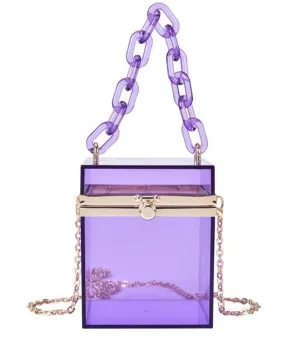 Square Colored Acrylic Box Bag