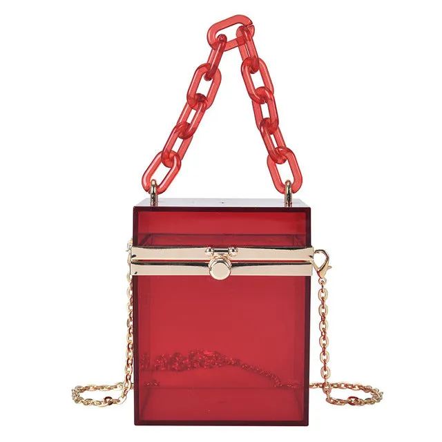 Square Colored Acrylic Box Bag
