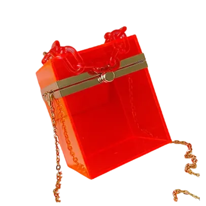 Square Colored Acrylic Box Bag