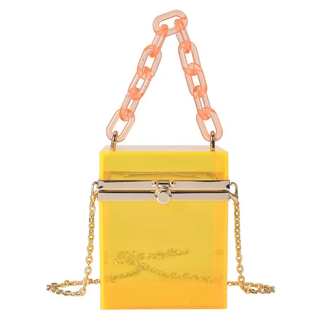 Square Colored Acrylic Box Bag