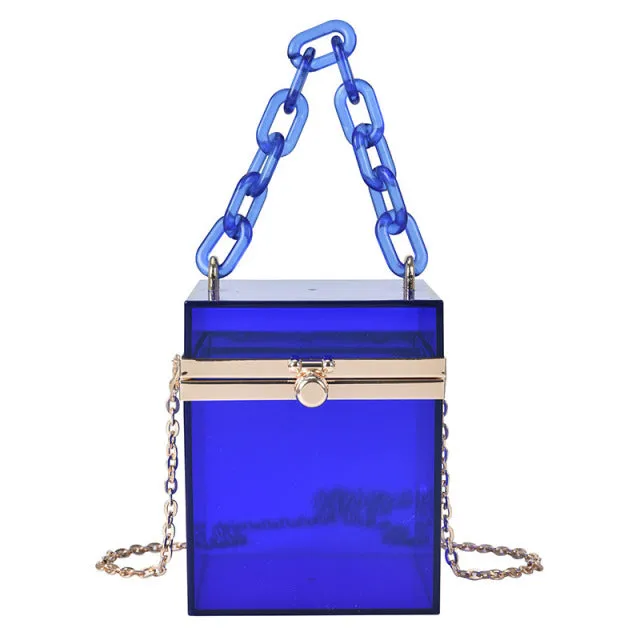 Square Colored Acrylic Box Bag