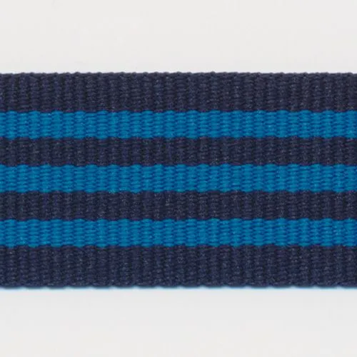 Stripe Grosgrain Ribbon #17 Night Blue & Royal Blue