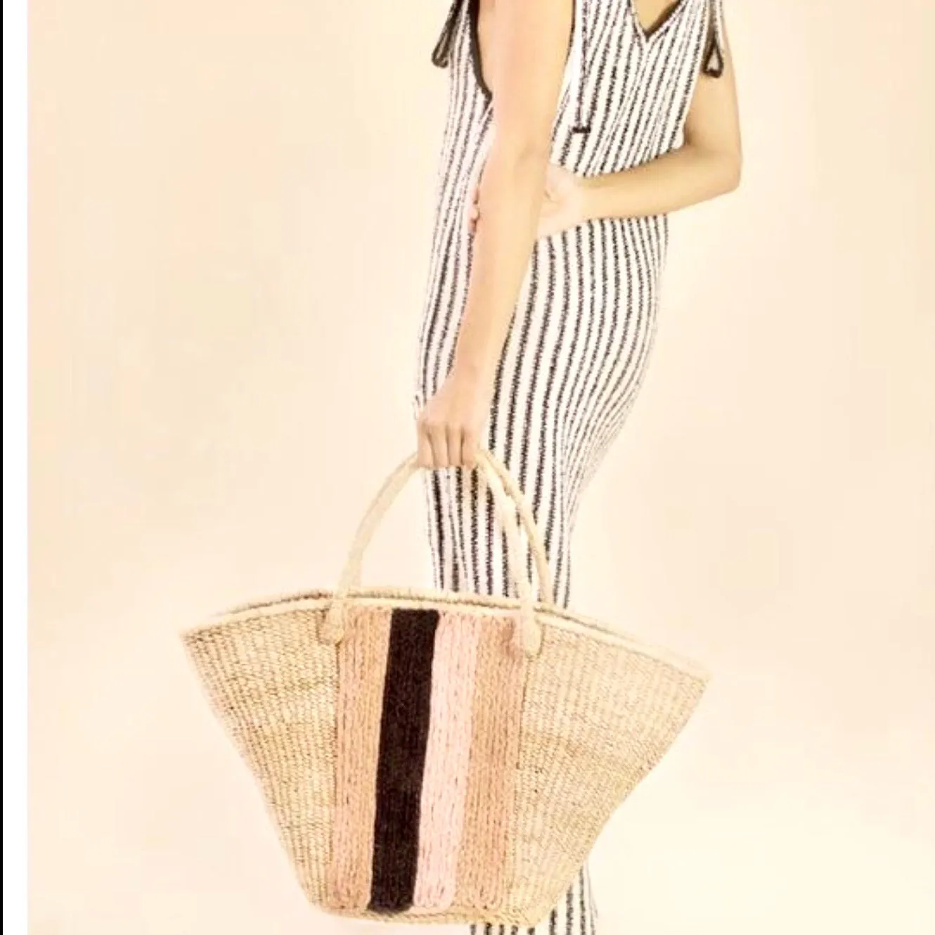 Striped Panel Bag