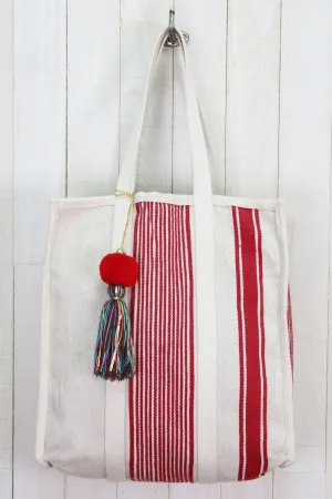 Striped Shopper Bag
