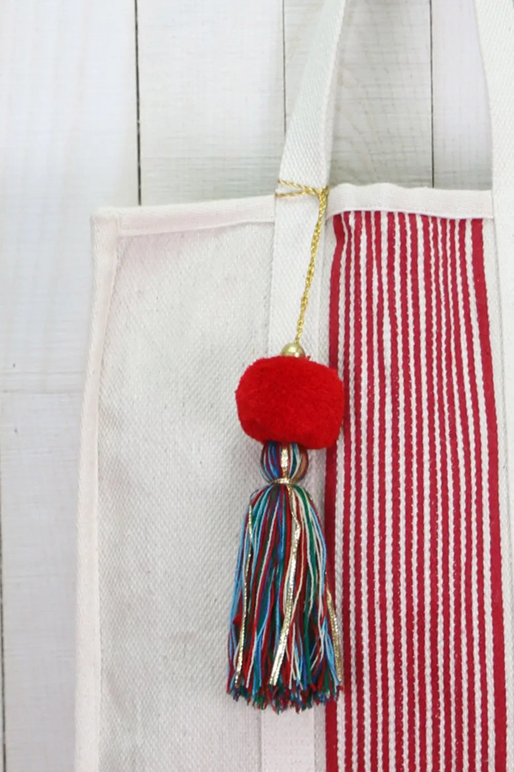 Striped Shopper Bag