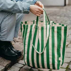 Striped Tote Bag - Green
