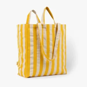 Striped Tote Bag - Yellow