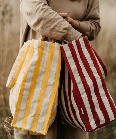 Striped Tote Bag - Yellow