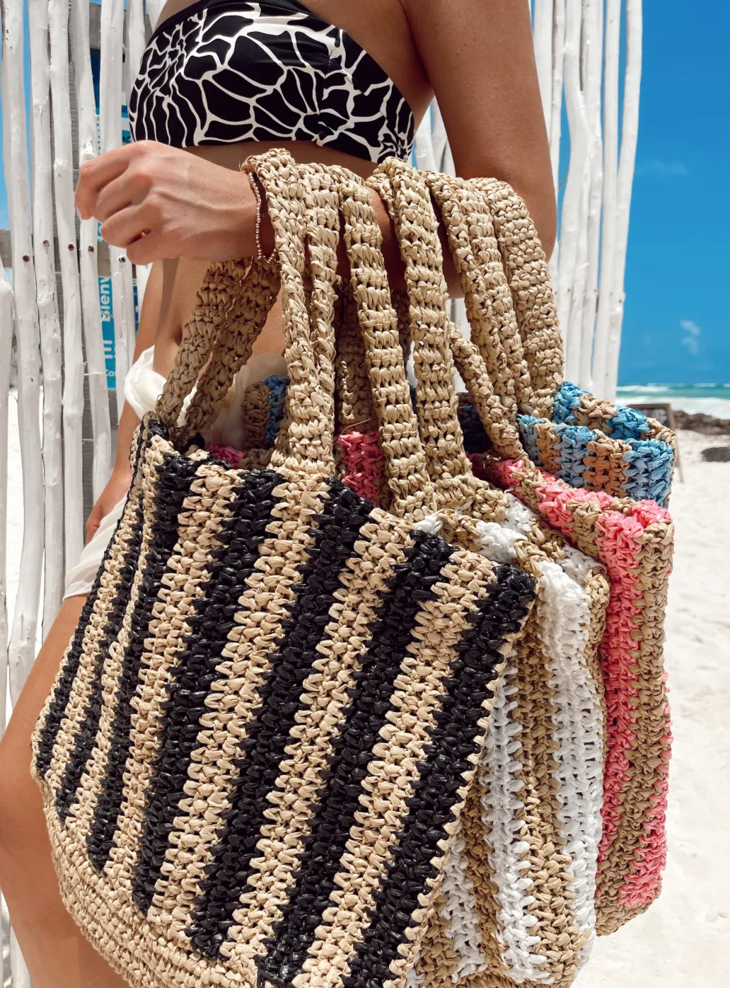 Striped Tote Bag