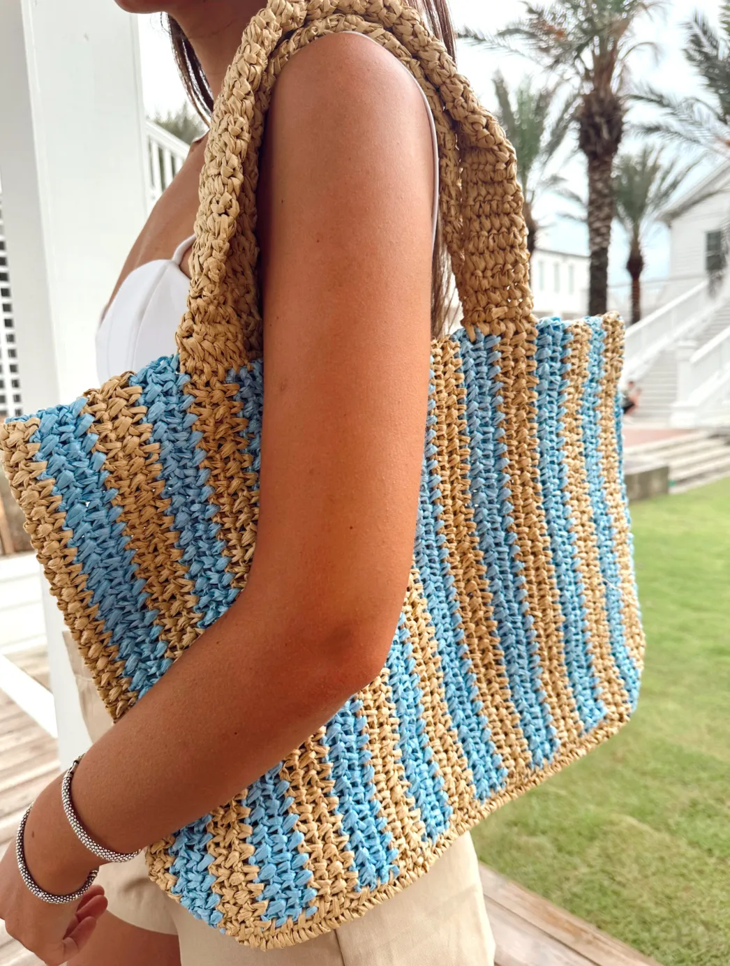 Striped Tote Bag