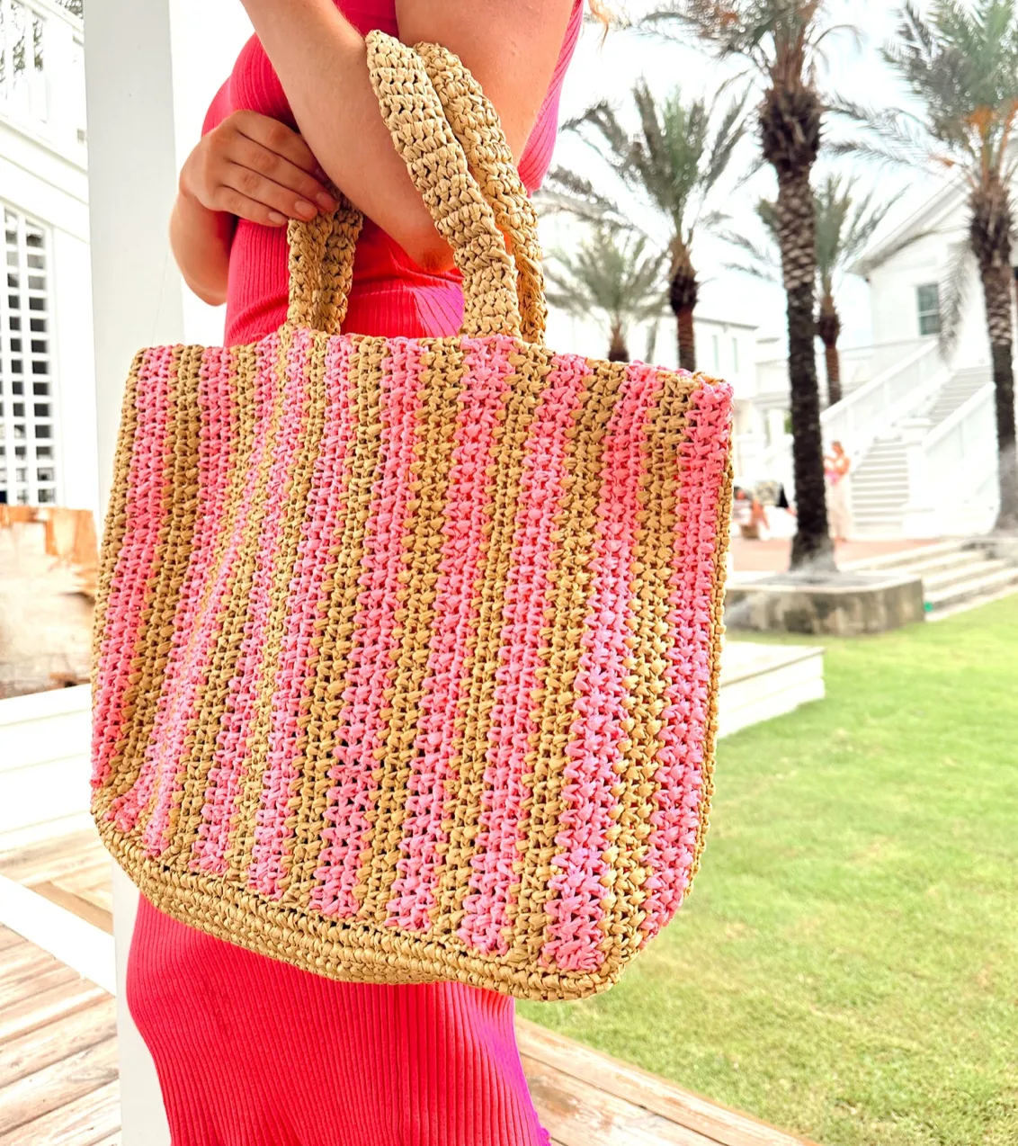 Striped Tote Bag