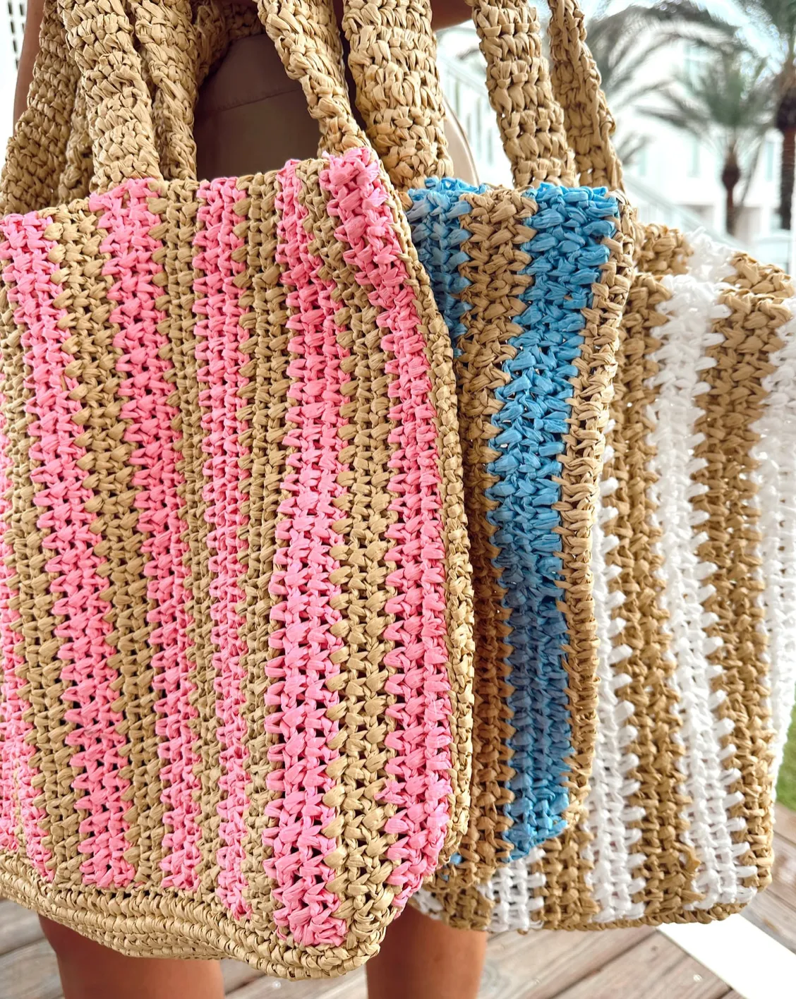 Striped Tote Bag