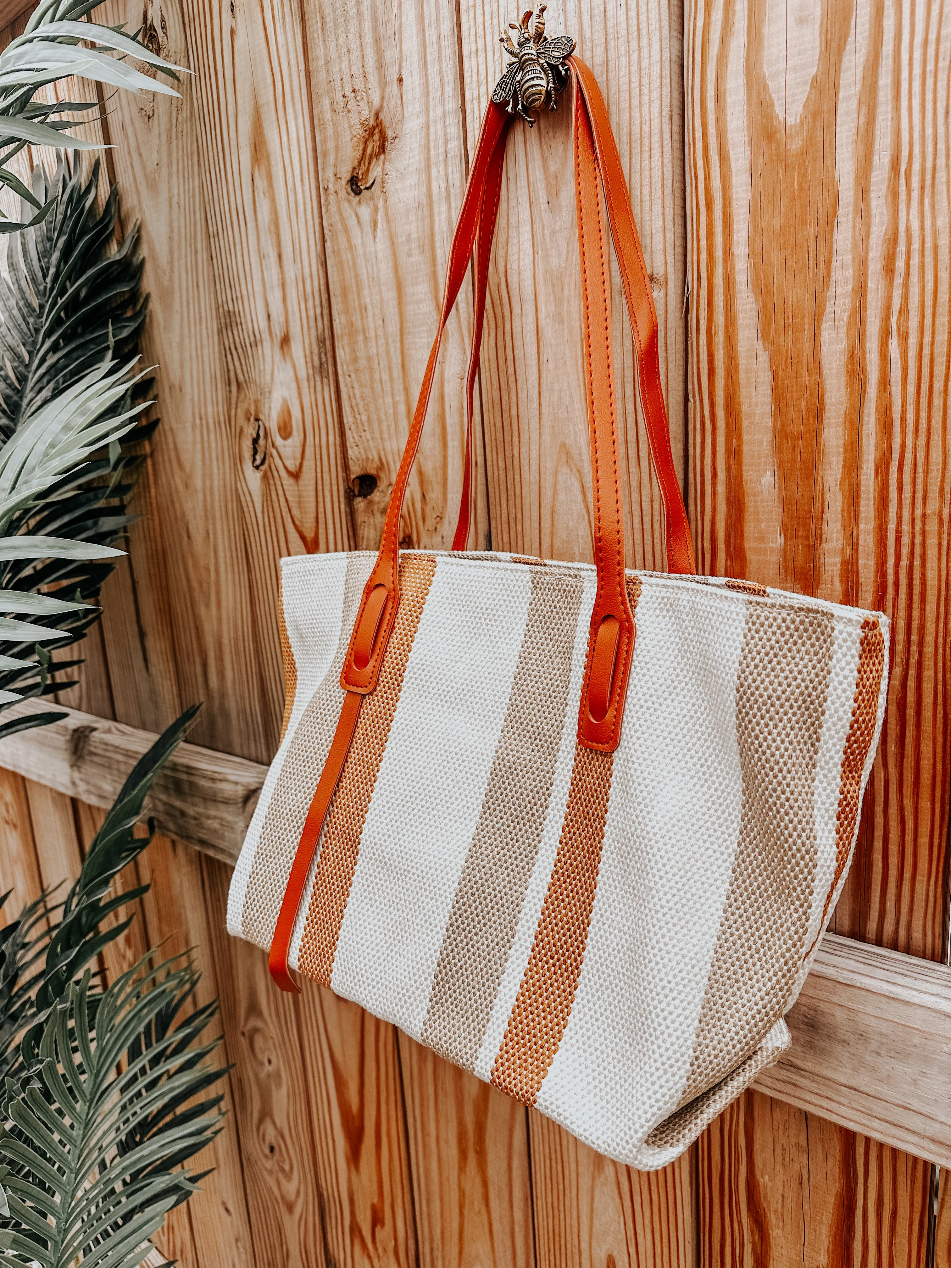 Striped Tote Bag