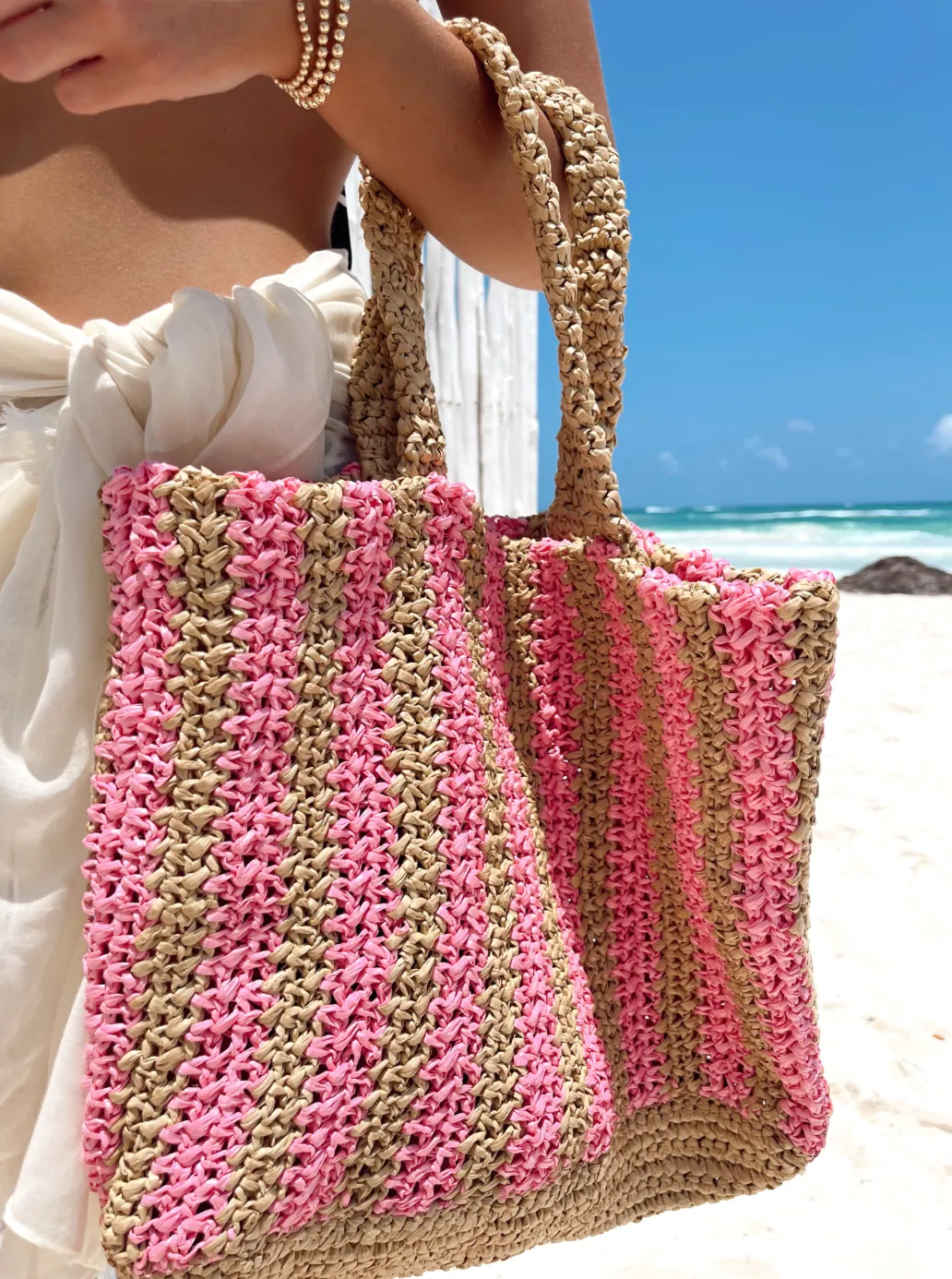 Striped Tote Bag