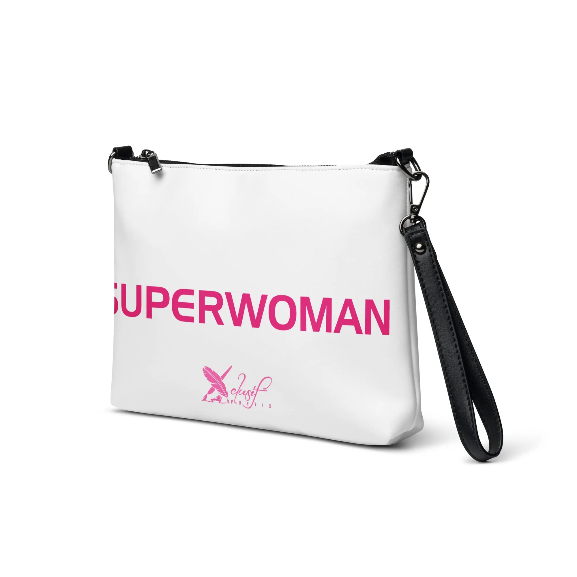 SUPERWOMAN BY XCLUSIF POETIX WHITE & PINK Crossbody bag