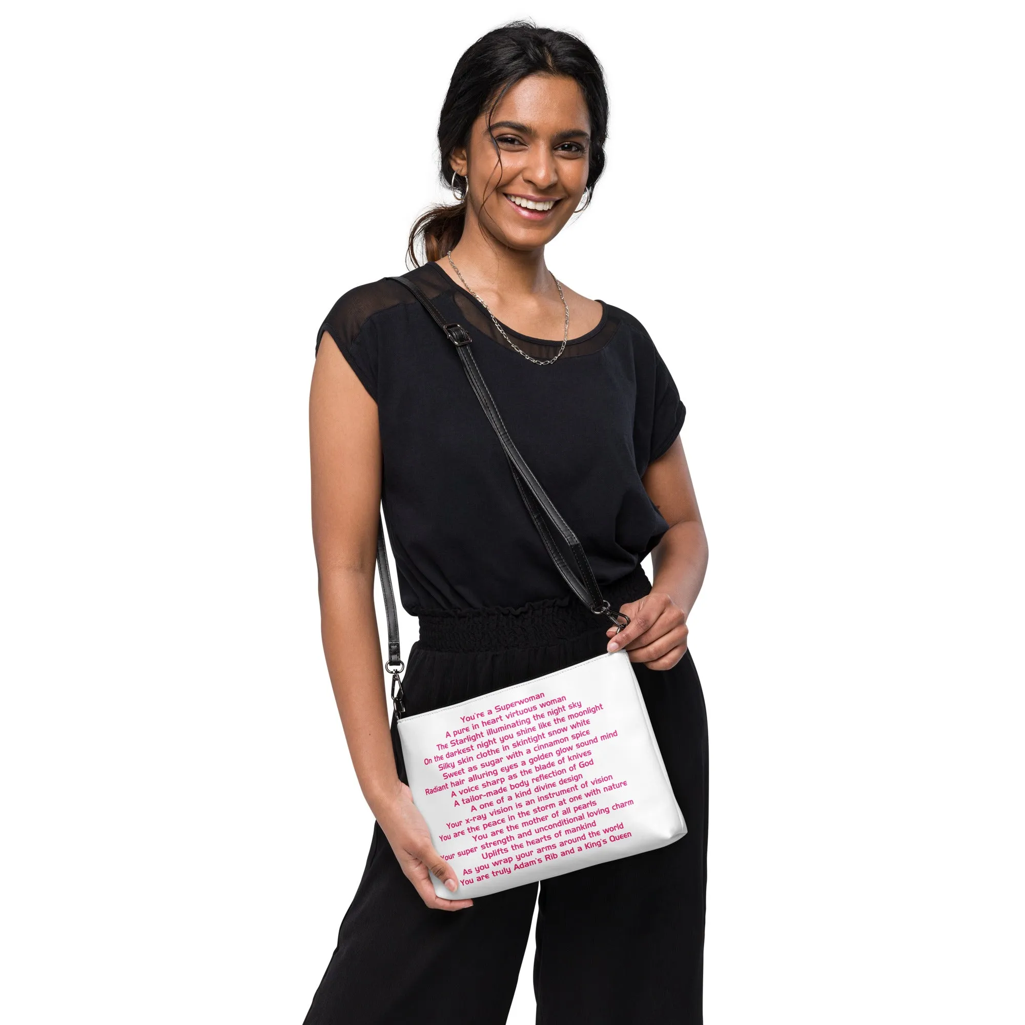 SUPERWOMAN BY XCLUSIF POETIX WHITE & PINK Crossbody bag