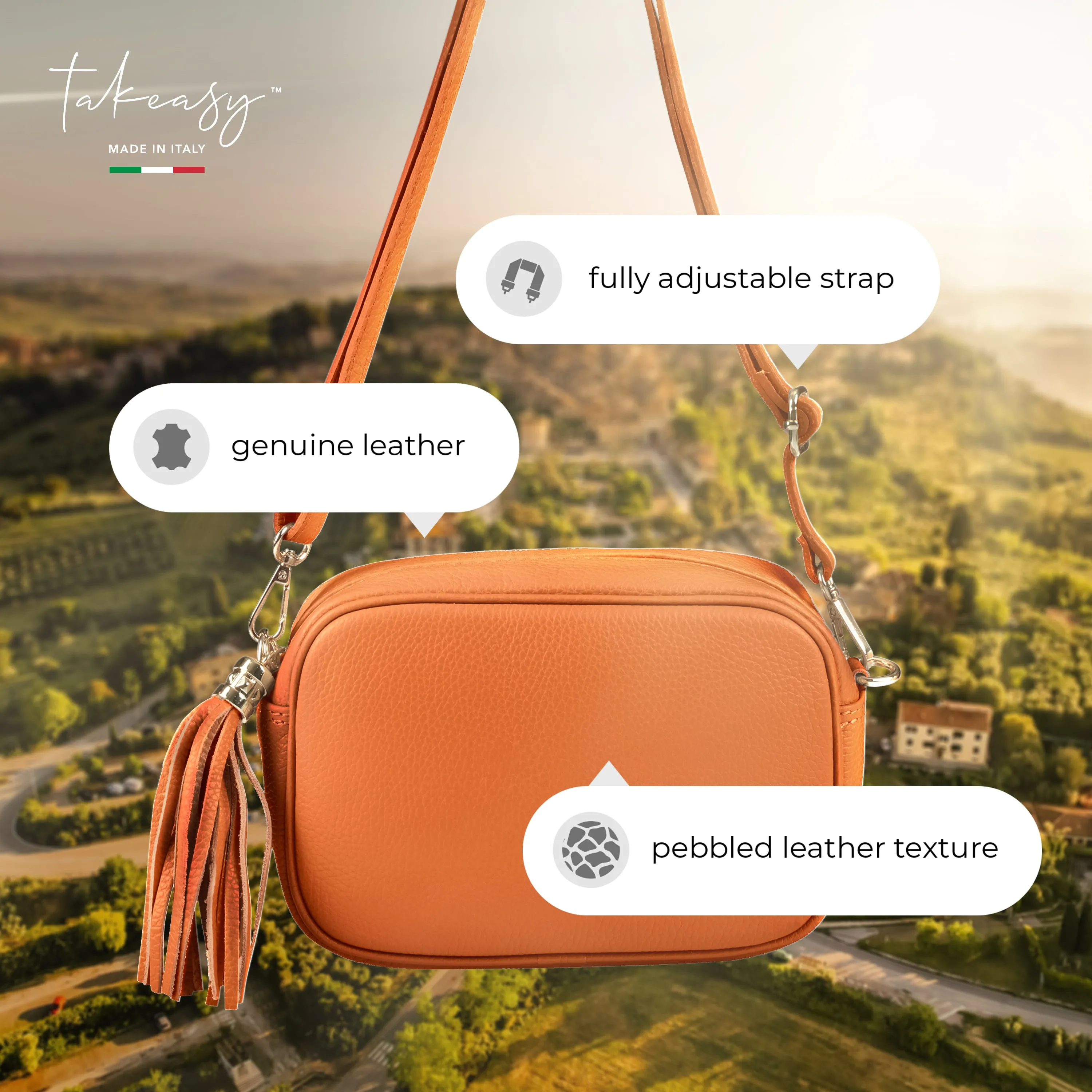 TAKEASY Calf Leather Crossbody Bag 231302