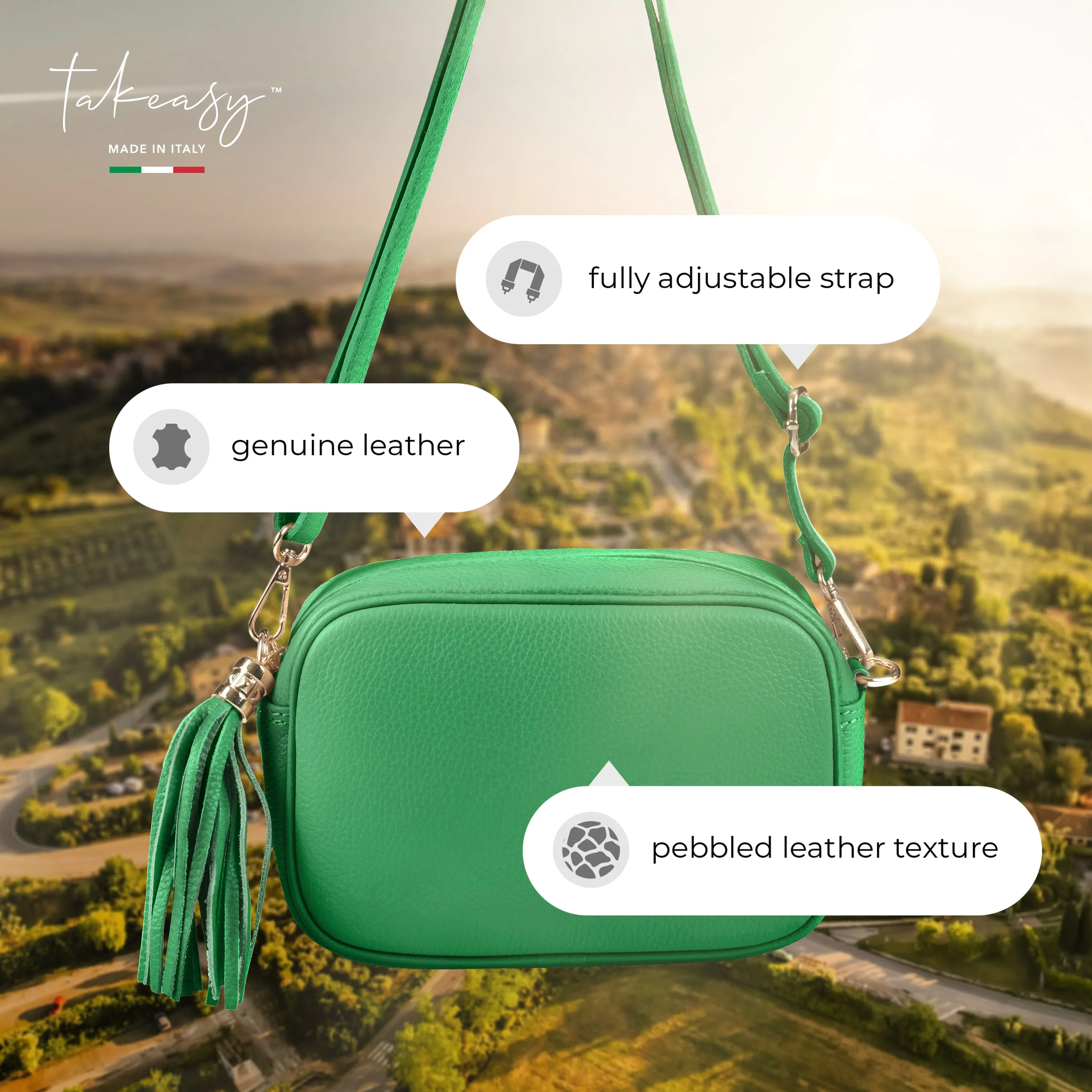 TAKEASY Calf Leather Crossbody Bag 231302